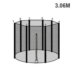 Trampolines 3.06M1.83m2.44m Trampoline Enclosure Net Fence Replacement Durable Safety Mesh Netting Suit Fitiness Accessories 6810Feet 230717