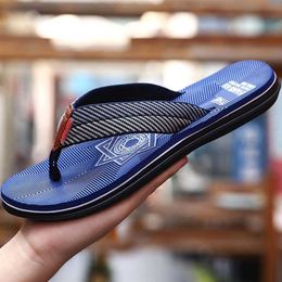 Slippers Men's Fabric Flip-flops Soft Sole Non-slip Outwear Shoes For Camping L230718