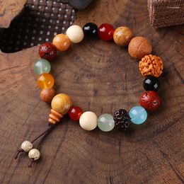 Charm Bracelets Resin Crack Beads Boho Bracelet For Women Men Colourful Heart Pray Elastic Rope Friendship Handmade Jewellery Wrist Gifts