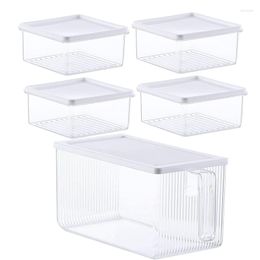 Storage Bottles 1Set High Capacity Fridge Organiser With Lid And Handle For Dishwasher Microwave Kitchen Cupboards