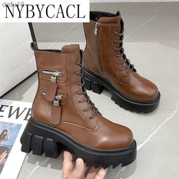 Women's Boots 2021 New Fashion Women Boots Comfortable Rubber Platform Boots Zipper Round Head Comfortable Botas Mujer L230704