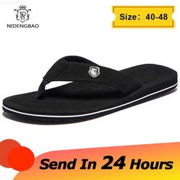 Slippers New Men flip flops Summer Beach Sandals Slippers for Men Non-slip Slip-on Flats Shoes Men Plus Size 48 49 50 Sandals Pantufa L230718