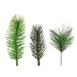 Decorative Flowers 1PC Artificial Pine Needles Simulation Plant Flower Arranging Accessories For Christmas Trees Flores