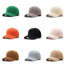 Ball Caps Korean Unisex Baseball Cap Autumn And Winter Thermal Insulation Solid Color Casual Hats Outdoor Sports Hip-hop Men's