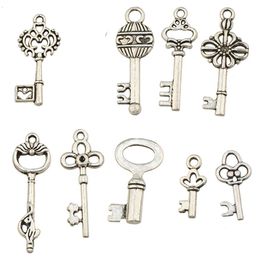 charms Jewellery mixes antique silver keys metal vintage new diy fashion Jewellery accessories for jewelery bracelets necklaces making296r