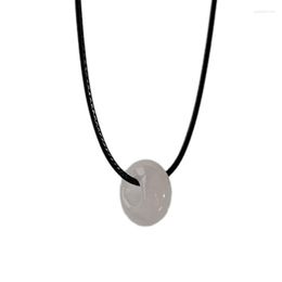 Pendant Necklaces Jade Beads Aesthetic Rope Chain Clavicle Women Couples Necklace Jewelry