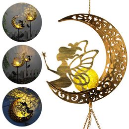 Garden Decorations Led Solar Lights Outdoor Waterproof Moon Fairy Lawn Lamps for Pathway Landscape Courtyard Garland Decoration 230717