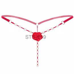 Briefs Panties Other Panties Women Flower Pearl G String Sexy Thong Temptation Panties Ladies Low Waist Underwear BeadsTanga Massage Dessous Elastic Tangas x0719