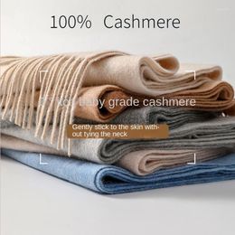 Scarves Cashmere Winter Scarf Women Soft For Ladies Wool Fashion Solid Color Wrap Custom Logo