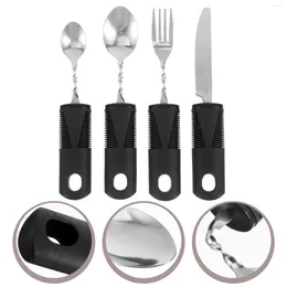 Dinnerware Sets Spoon Fork Tableware Elderly Cutlery Adaptive Disabled People Utensil The Utensils Portable