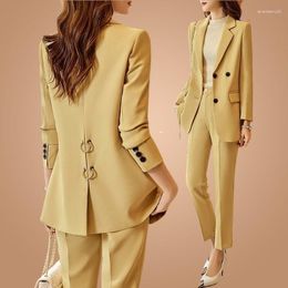 Women's Two Piece Pants Professional Suit Set For Women 2023 Spring And Autumn Fashion Korean Edition Light Mature Style Casual
