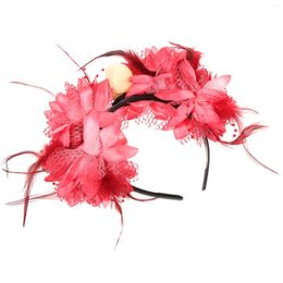 Bandanas Mexico Costume Headband Flower Headpiece Women Day The Dead Halloween Floral Crown Gothic