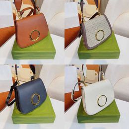 G Print Designer Bag Women Classic Brown Shoulder Bags Leather Handbag Lady Fashion Bags Designers Crossbody Handbags Tote Bag Purses 230116