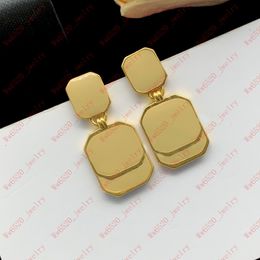 Octagon large metal stud personality irregular earrings pendant designer senior sense of youth romantic women first choice