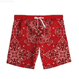 Men's Shorts New Fashion Bandana 3D Print Paisley Woman Men Summer Beach Loose Shorts Casual Pants Polyester V7 L230718