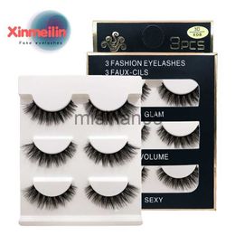 False Eyelashes 3 Pairs Natural Long False Eyelashes 15 Styles Handmade 3D Fluffy Wispy Thick Fake Lashes Extension Tool Makeup Free Shipping J230717