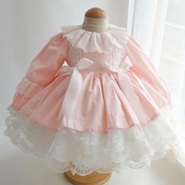 Girl Dresses Kids Vestidos Lolita Pink Blue Dress For Toddler Girls Ball Gown Birthday Wedding Party Children Vintage Clothes