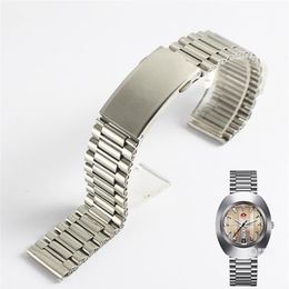 Watchband Stainless Steel Metal Watch band Straight End 18mm Silver Black For Rado Men Watches332v2704