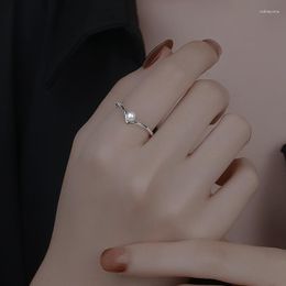 Cluster Rings RYOUCUTE Original Design Simple Imitation Pearl Ring For Women Wedding Engagement Finger Jewelry Gift