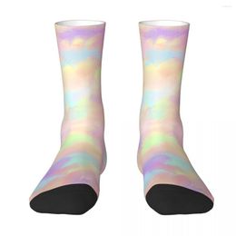 Men's Socks Pastel Tie Dye Rainbow Pattern Sock Men Women Polyester Stockings Customizable Design