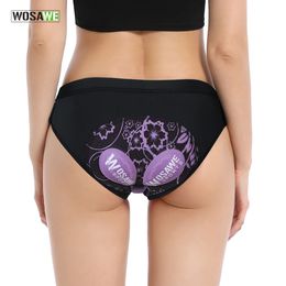 Cycling Shorts WOSAWE Womens Mtb Bicycle Briefs Underwear 3D Padded Printing Pad Road Bike Triangle Underpants 230717