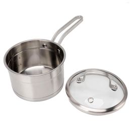 Milk Pot Saucepan 304 Stainless Steel Pan Soup Thicken Bottom Single Handle Household Cookware