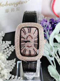 Wristwatches Luxury Ladies Watch Women Top Brand Diamond Dial Leather Quartz Female Wristwatch Montre Femme Relogio Feminino