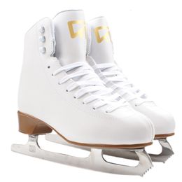 Ice Skates 1 Pair Figure Skating Shoes Professional Genuine Leather Real Blade Men Women Kids For Beginner 230717