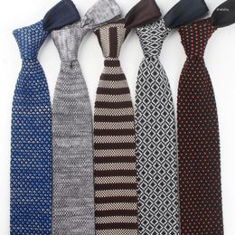 Bow Ties Men's Korean Version Wool 6cm Narrow Necktie Knitted Arrow Shaped Pointed Paired With Woollen Texture Clothing