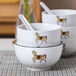 Factory Direct Supply Gift New Ceramic Bowl Household Creative Craft Ceramic Tableware High Quality