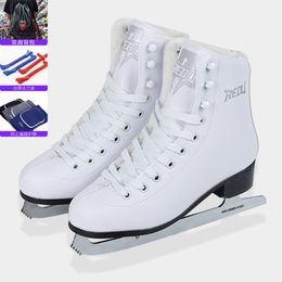 Ice Skates Genuine Leather Figure Shoes Professional Thermal Warm Thicken Skating Shoe With Blade For Kids Adult Teenagers 230717