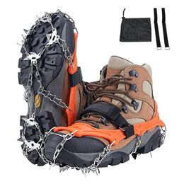 Climbing Ropes Crampons Shoes 19 Spikes Ice Snow Gripper Camping AntiSlip Protect for Walking Jogging Hiking on and 230717