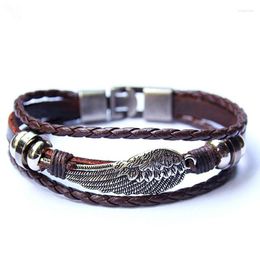 Charm Bracelets Fashion Turkish Wing For Men High Quality Leather Knighthood Friendship Gift