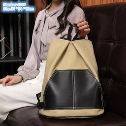 wholesale ladies shoulder bags 4 Colours Joker large capacity simple splicing leisure travel bag waterproof and wearable lightweight Oxford fashion backpack