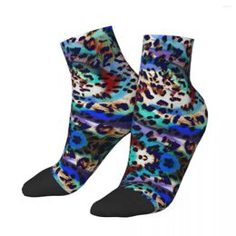 Men's Socks Polyester Low Tube Leopard Print Breathable Casual Short Sock