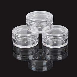 5G/5ML Round Clear Jars with White Lids for Small Jewelry, Holding/Mixing Paints, Art Accessories and Other Craft Items Bwvcu