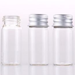 10ml 22x50x10MM Empty Jar Cosmetic Containers Glass Sample Bottle With Aluminium Cap Small Refillable Bottles Packaging Rkddl