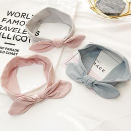 Hair Accessories Fashion Children's Solid Color Fabric Headband Small Baby Elastic Summer Hairband Cute Bow