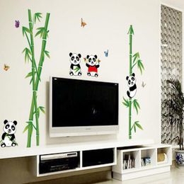 Wallpapers Bamboo Panda Wall Stickers For Kids Rooms Children Home Decor Sofa Living Sticker Decals
