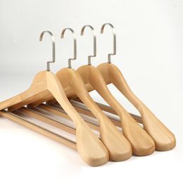 Hangers For Clothes High-Grade Wide Shoulder Wooden Coat Non Slip Solid Wood Suit Hanger Wardrobe Organiser