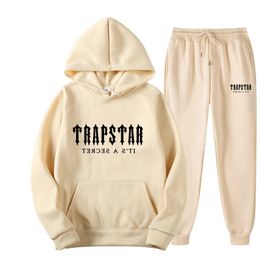 Men's Tracksuits 2023 Brand Trapstar Tracksuit 2 Pieces Set Unisex Hoodies Fleece SweatshirtPants Suit Hoodie Sportswear Jogging Sets 230718