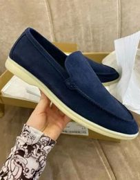 Newst Men casual shoes loafers low top suede leather oxfords Loros Moccasins Piana- summer walk loafer slip on loafer rubber sole flats with box 35-46