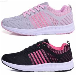 Dress Shoes 2020 Spring Sneakers Women Flat Shoes Female Casual Lace-up Breathable Mesh Sneakers Ladies Shoes Women Walking Shoes black L230717