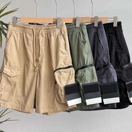 Shorts Shorts Stones Island Designers Pants Cargo Island Battle Patch Summer Pantaloni Sports Sports 2023Ss Big Pocket Golons Grouser Cv6