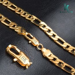 10pcs Whole 6MM Width 20-32 inch Gold Man Necklace Jewelry Fashion Men Chain Curb Necklace new For Cuban Jewelry Mens Gift Fac3126