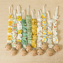 New Printed Brooch Pacifier Holder Elastic Strap Dummy Chain Clip for Baby Infant Soother Teether Toys Attach Multi Colours