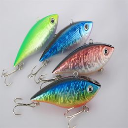 Tüm lot 12 balıkçılık cazibesi Vibsbaits el yemleri kancalar bass10g 6 8 cm 4 renk 209L