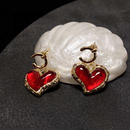 Designer CCity Stud voor vrouwen Luxe Letter Earring Gifts Retro Hoop Sieraden Heart Charm qc'd'f