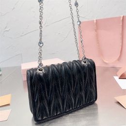 Original High Quality Luxurys Designers women Bags Crossbody Shoulder Bag Chain bag with drill handbag Shopping Tote Purse card holder with Cosmetic mirror