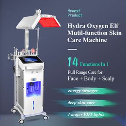 14 in 1 Vacuum BIO Peel Spray Facial Machines RF photon PDT led light therapy Oxygen Therapy water oxygen jet aqua peel Facial Machine